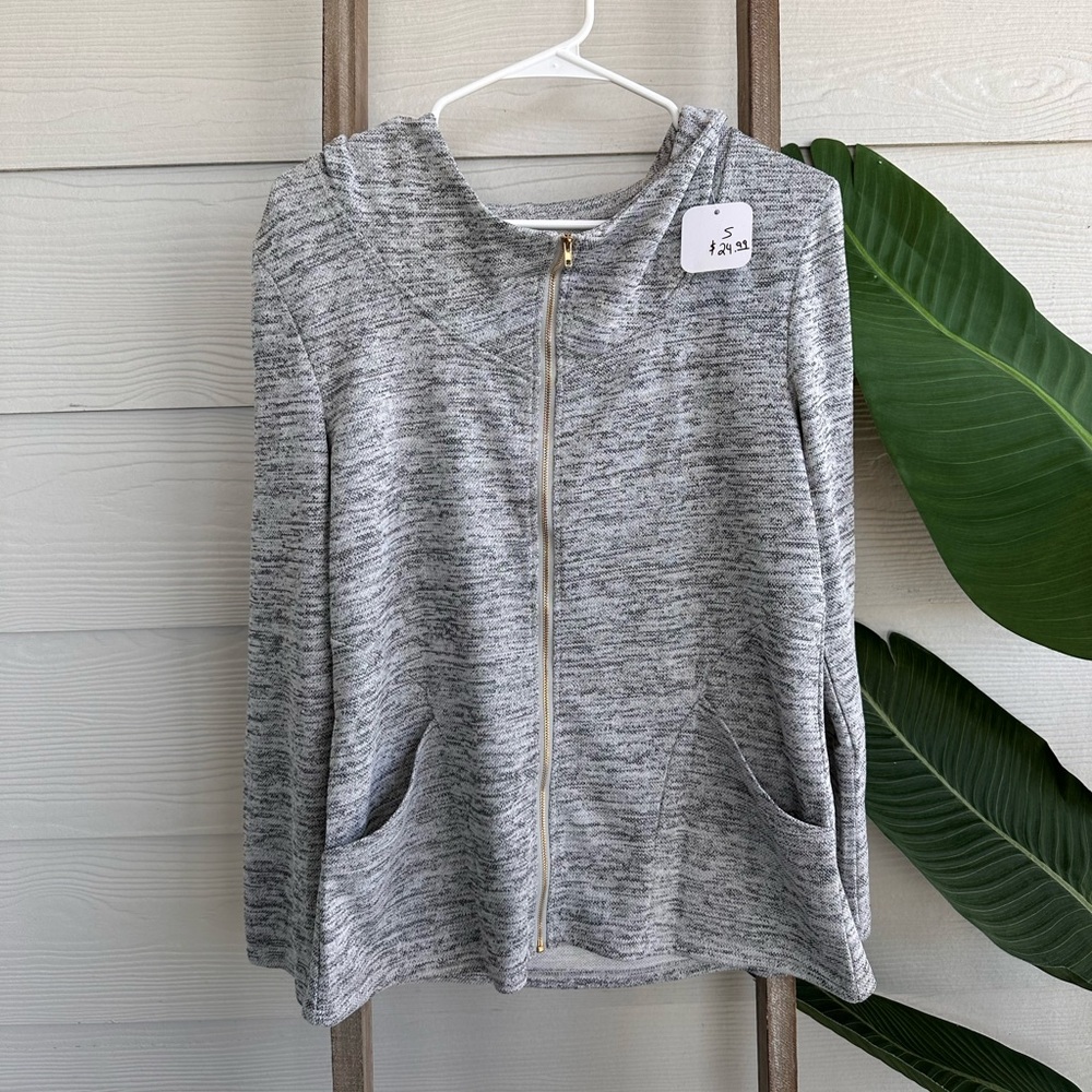 Gray Zip-Up Hoodie